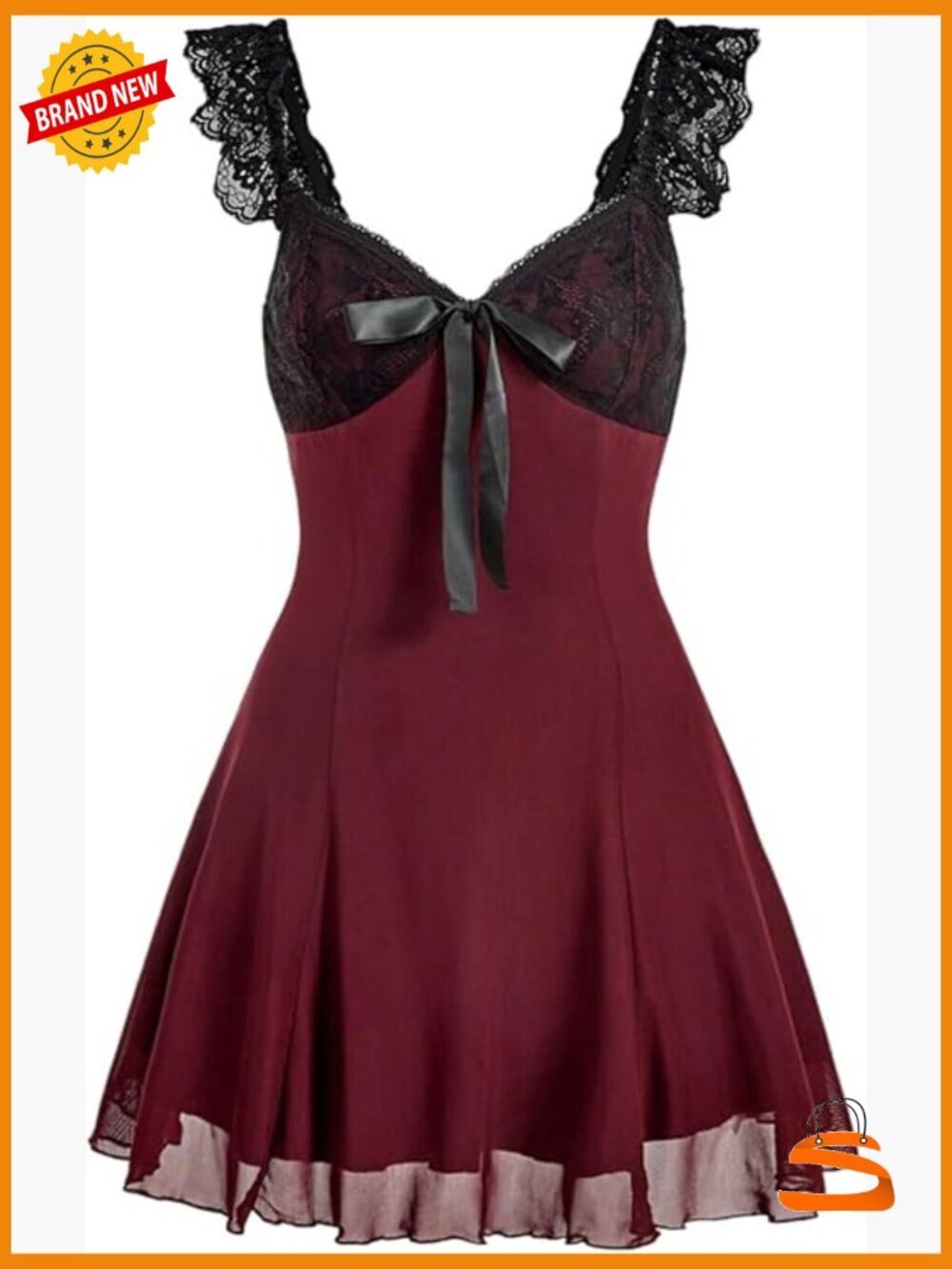 Y2K Lace Mini Dress Bow Mesh V Neck Grunge A Line Going Out Birthday Dress